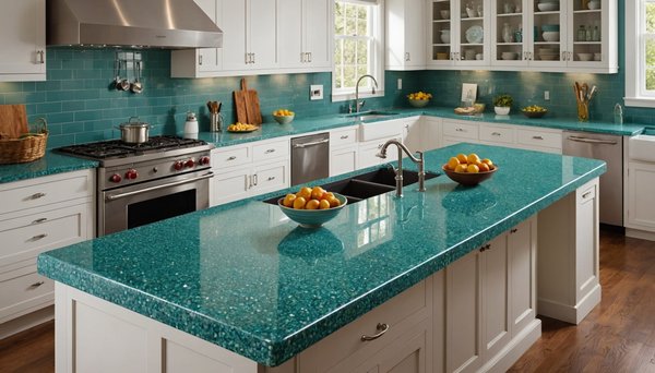 Transform your kitchen"s look: stylish ways to incorporate recycled glass countertops